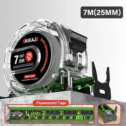 Fluorescent Waterproof Multipurpose Tape Measure - Precision & Wear-Resistant (7m 25MM 1637)