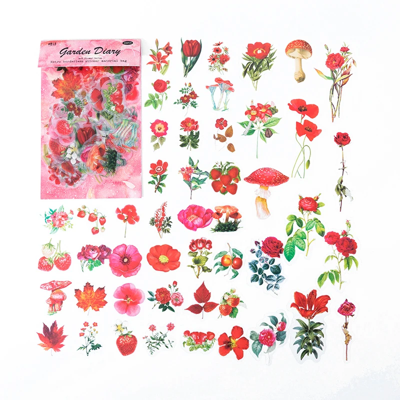 Sticker - Unknow Flower Names Series Retro Flower Sticker Pack