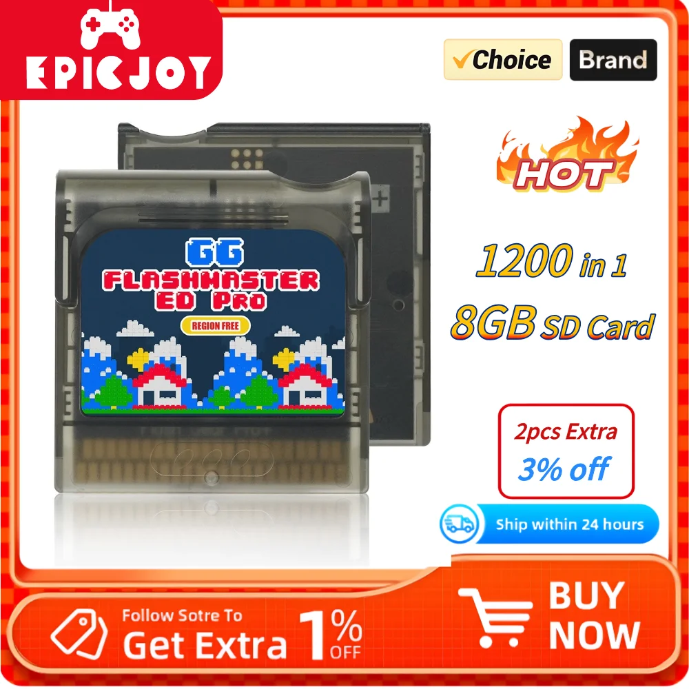 2025 New Upgrade Game Gear Cartridge FlashMaster Cart With