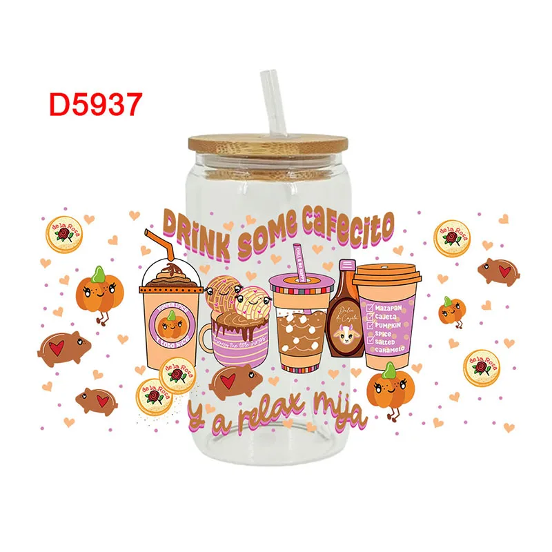 Mexican Culture 16OZ UV DTF Transfer Sticker Cup Wraps For The Libby  Glasses Coffee Decals - AliExpress