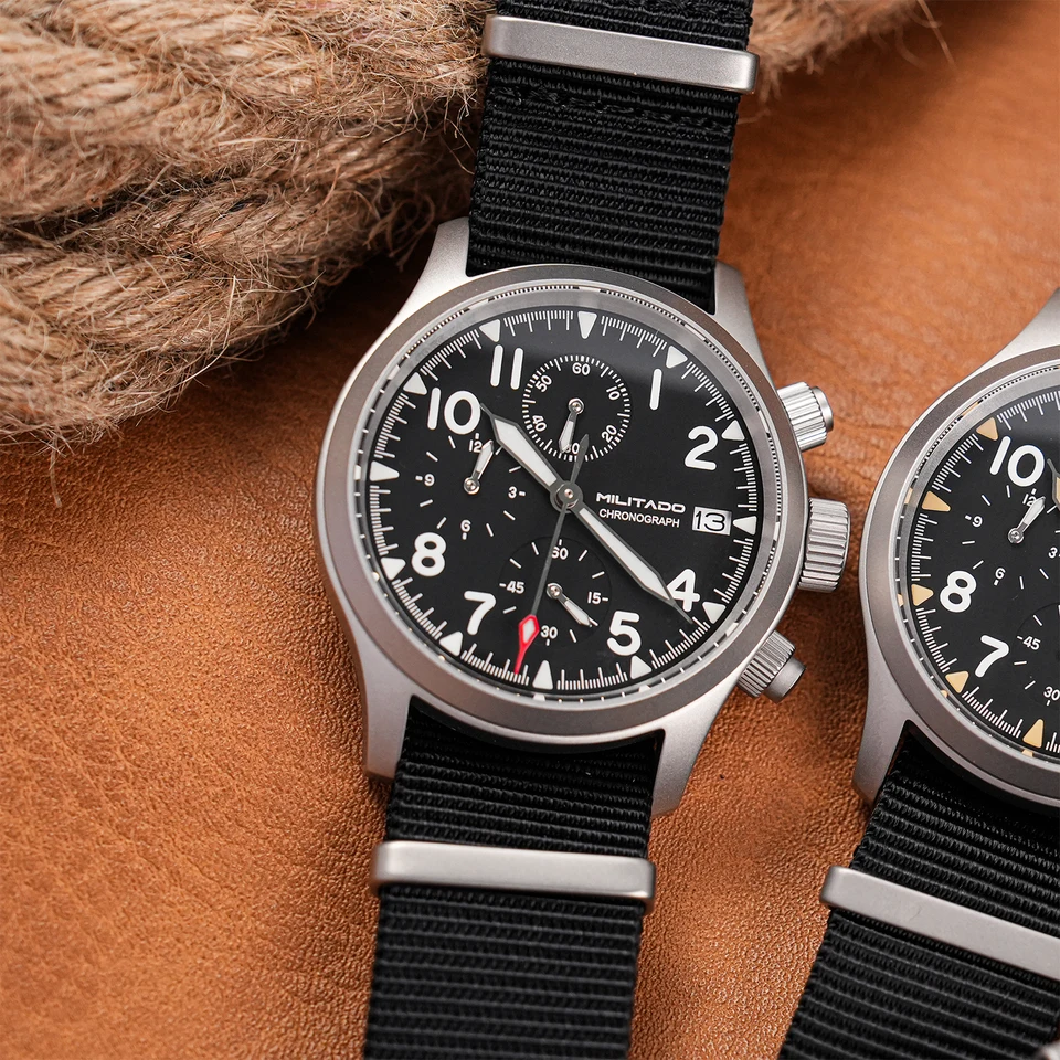 Militado ML1868KF V2 VK67 Quartz Chronograph Watch Stainless Steel