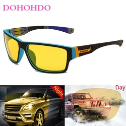 Enhanced Anti-Glare Night Vision Polarized Sunglasses with Yellow Lens and UV400 Protection (Blue Night Vision)