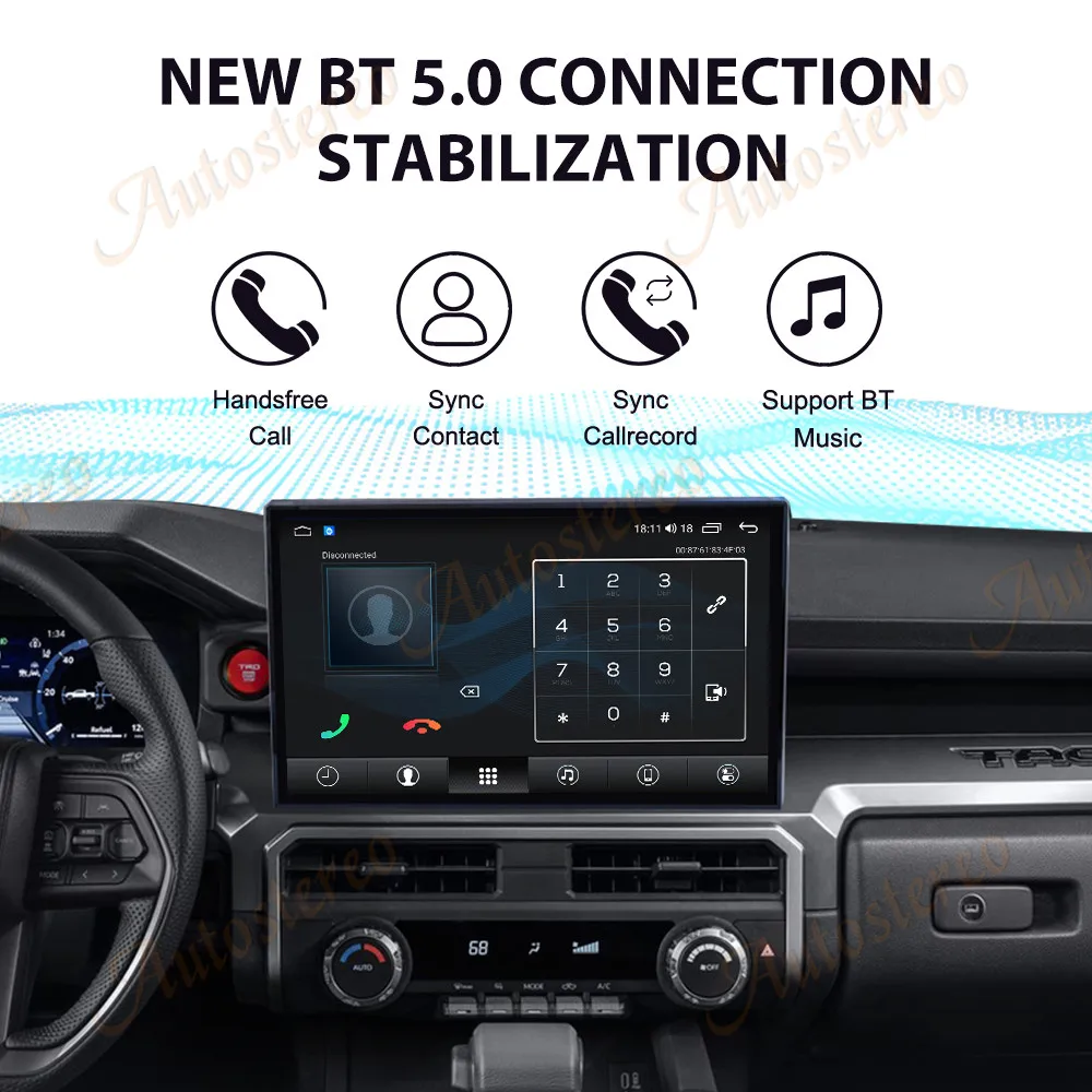 14.6 Inch Android Car Tape Recorder Radio For Toyota 4Runner 2024 2025 GPS Navig