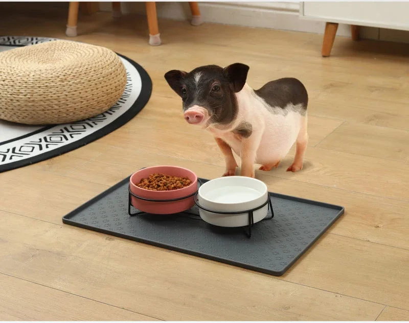 Title 4, Pet Food Mat Pet Placemat For Puppy Pet Bowl Pa...