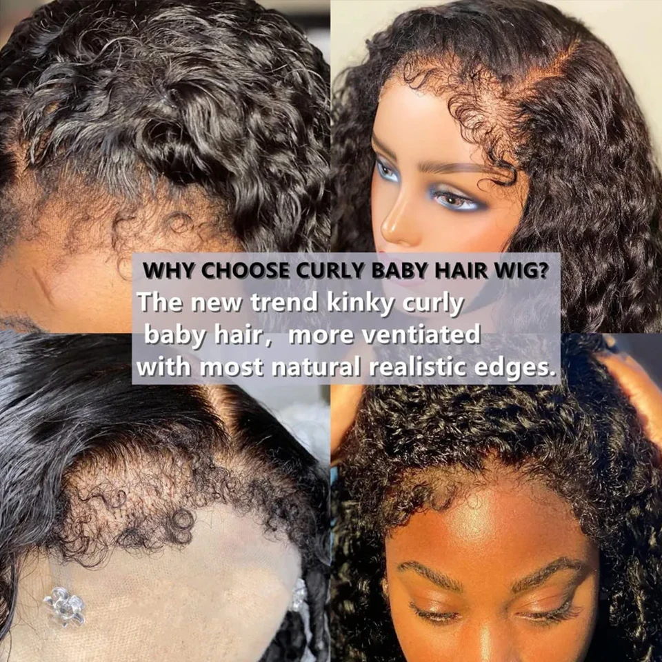 Human Hair Wig Lace Front Wig Human Hair Wigs Front Lace Wig 4c Edges Baby Hair Lace Wigs Short Curly Bob Human Hair Wigs 13x4 Lace Front Human Remy Deep Curly Short Bob Wig