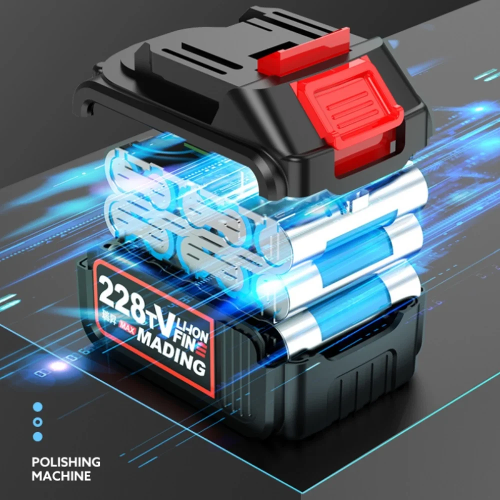 Cordless Car Polisher Electric Wireless Auto Beauty Polishing Machine Noiseless 3 Speeds Adjustable Car Waxing Cleaning Kit