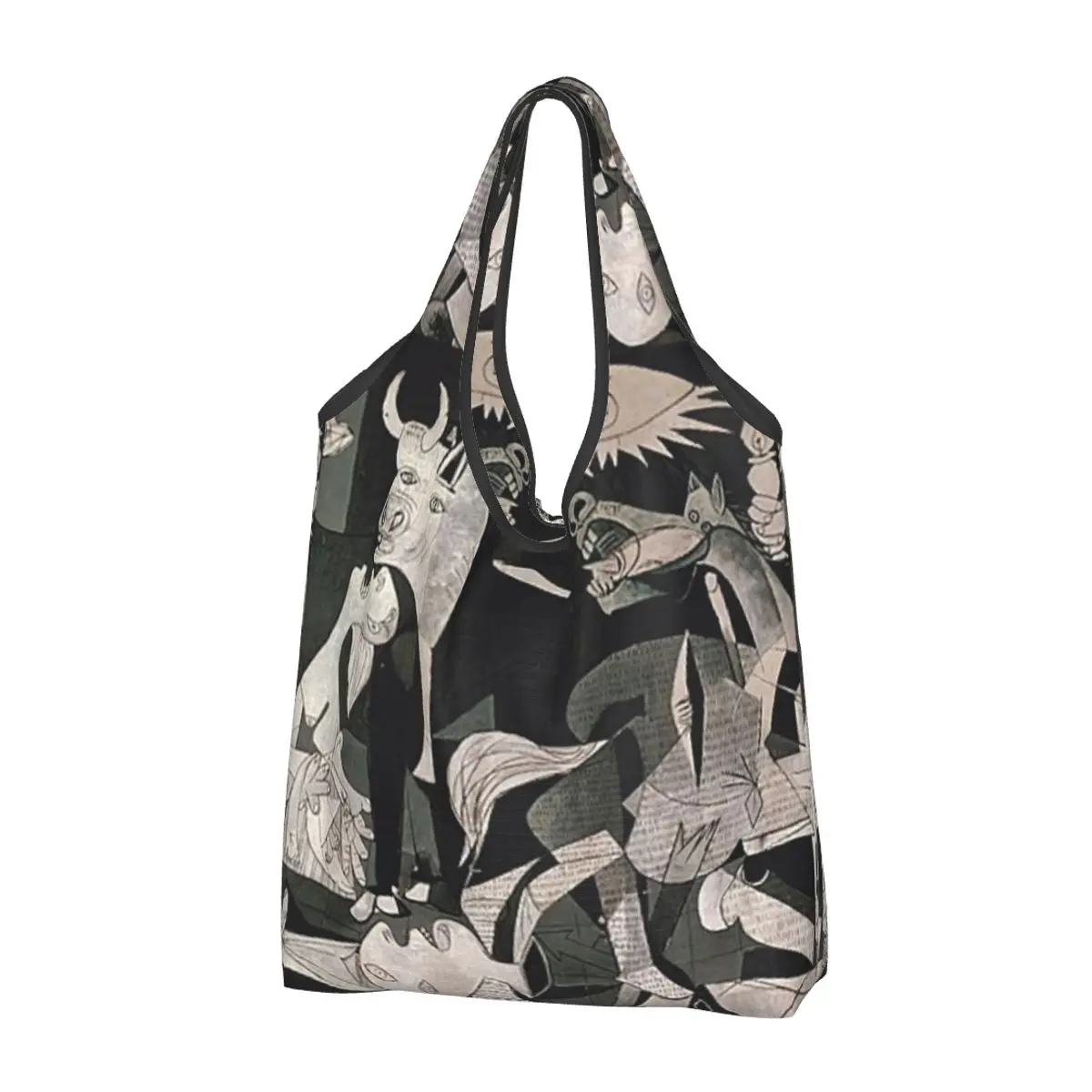 Divertente Spagna Pablo Picasso Guernica Shopping Tote Bag Borsa A Tracolla Shopper Per Generi Alimentari Portatile