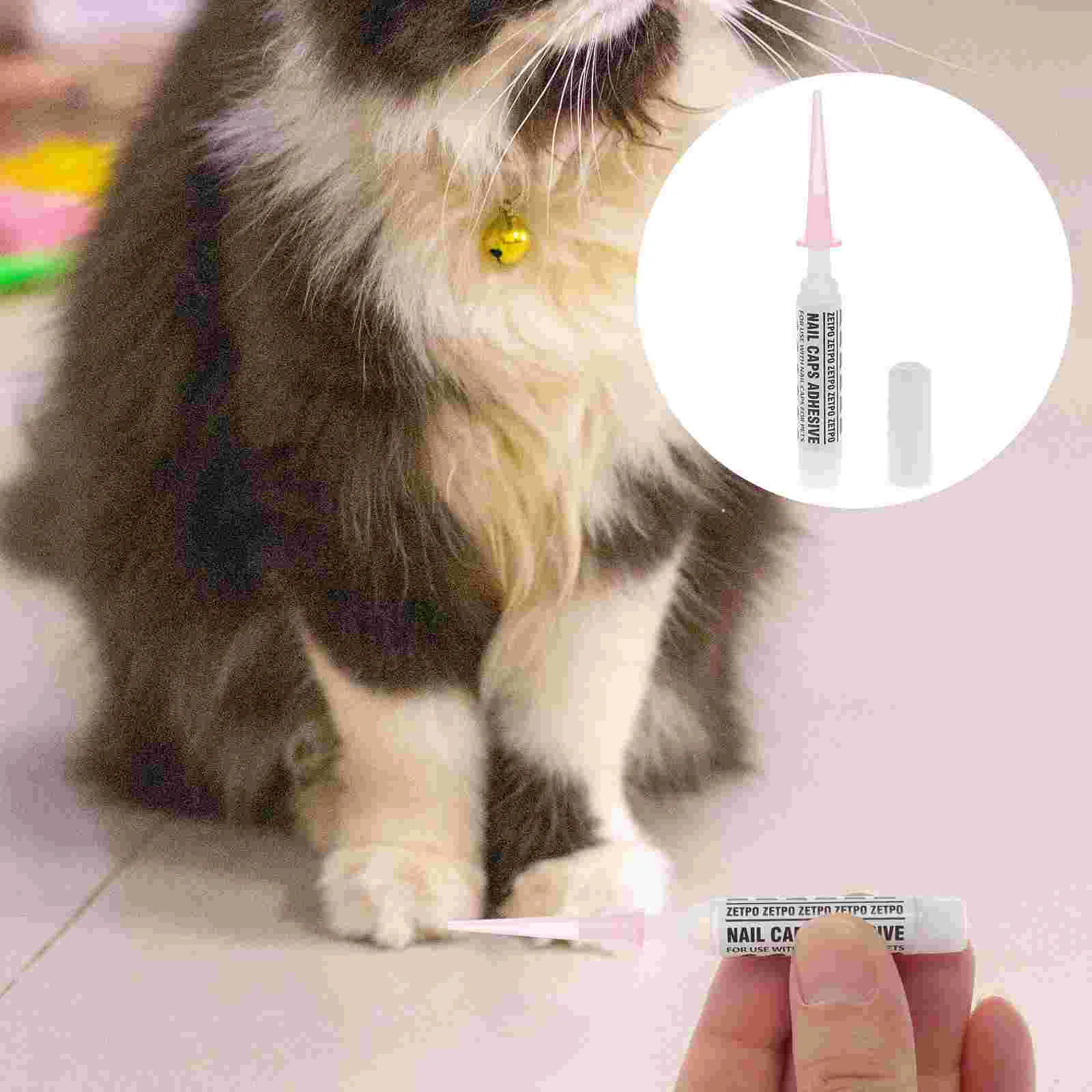 10 Pcs Special Pet Nail Glue Pet Nail Adhesive Glue Cat Nails Covers Glues Cat Nail Caps Glue Cat Claw Caps Glue 2