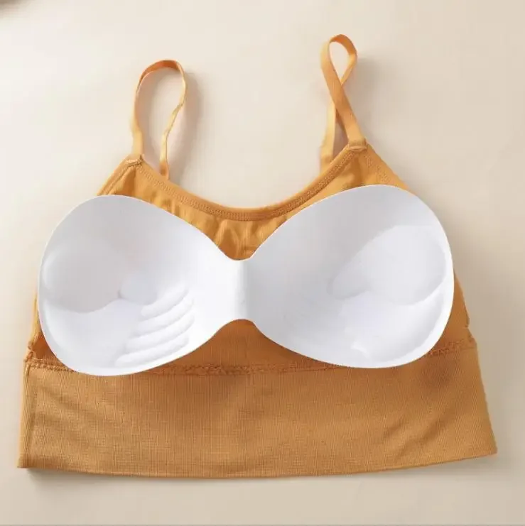 Women Tank Crop Top Seamless Underwear Female Crop Tops Sexy Lingerie Intimates Removable Padded Camisole Femme Fashion
