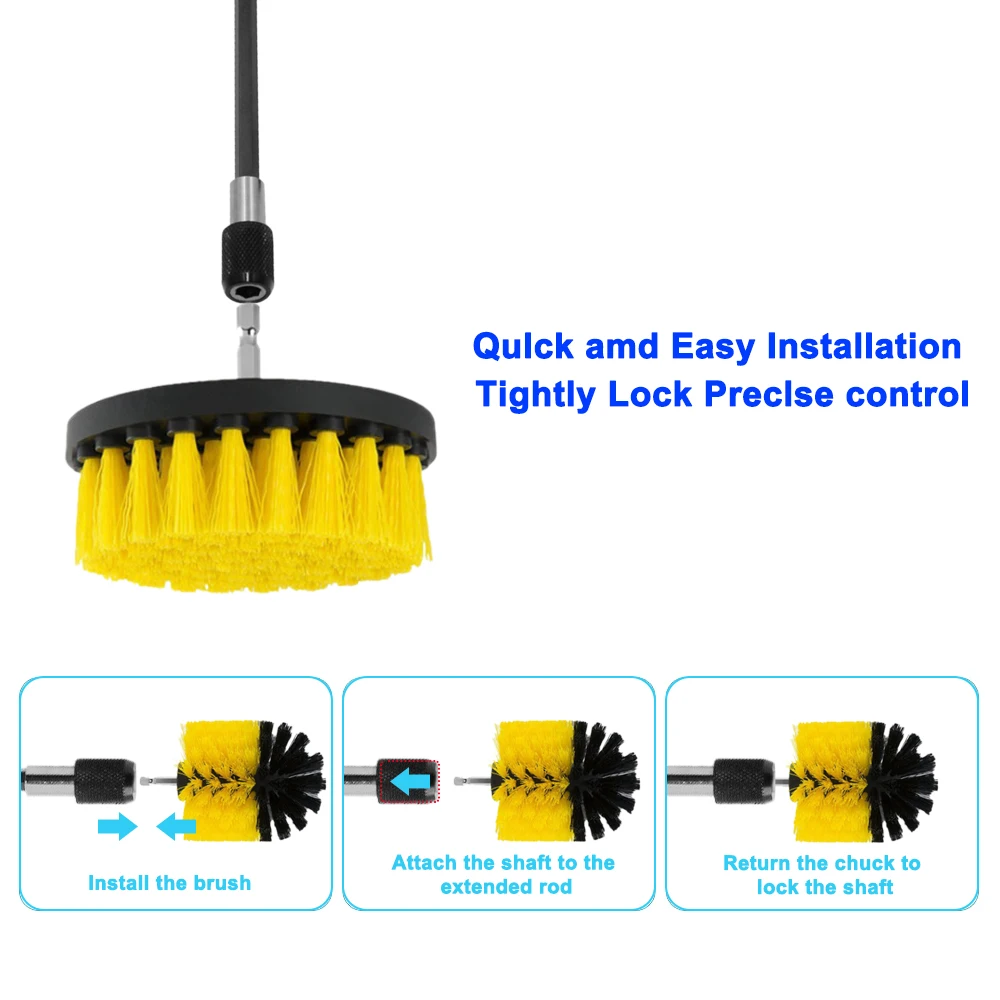 Drill Brush All-purpose Cleaner Scrubbing Brushes Head. Cleaning