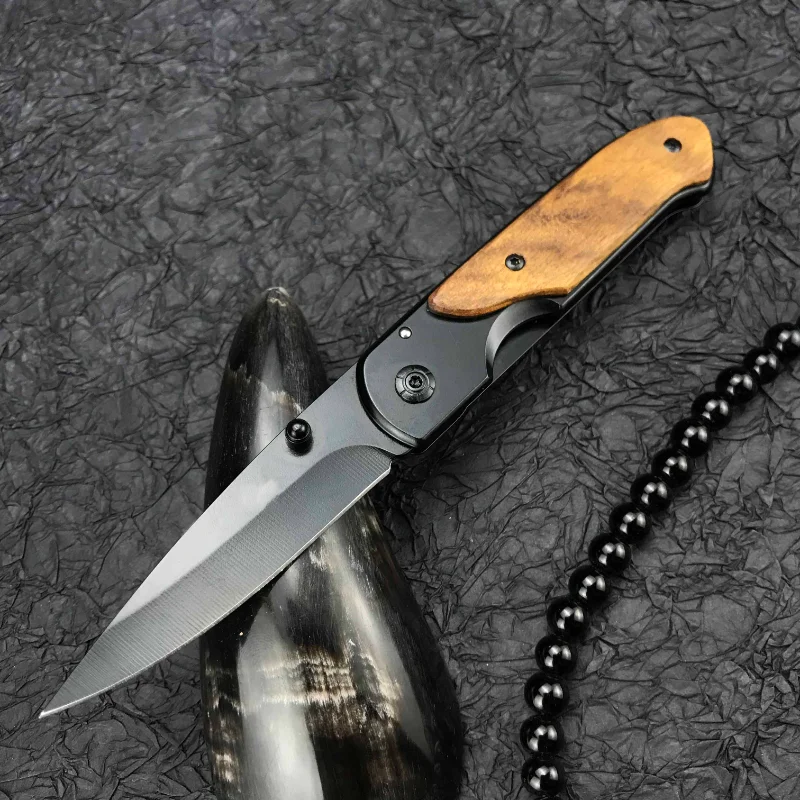 

BM DA44 5CR13MOV Blade Wooden Handle Mini Pocket Folding Gadget Outdoor Camping Military Tactital Utility Self Defense Tool