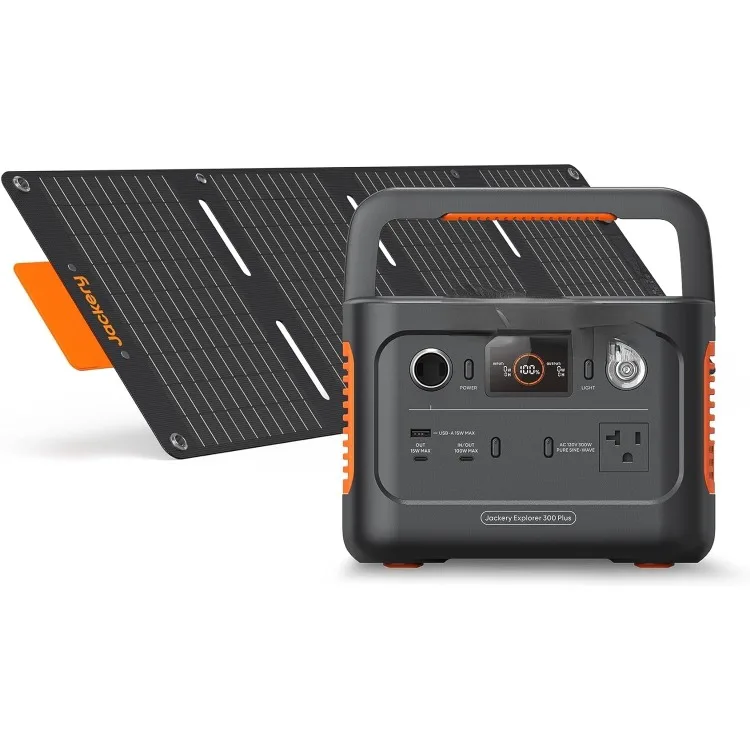 

Generator 300 Plus Portable Power Station with 40W Book-sized Solar Panel, 288Wh Backup LiFePO4 Battery