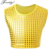  Kids Girls Ballet Dance Crop Tops Sleeveless Dance Tanks Vest for Jazz Modern Dancing Festival Stage Performance Dance Costume 