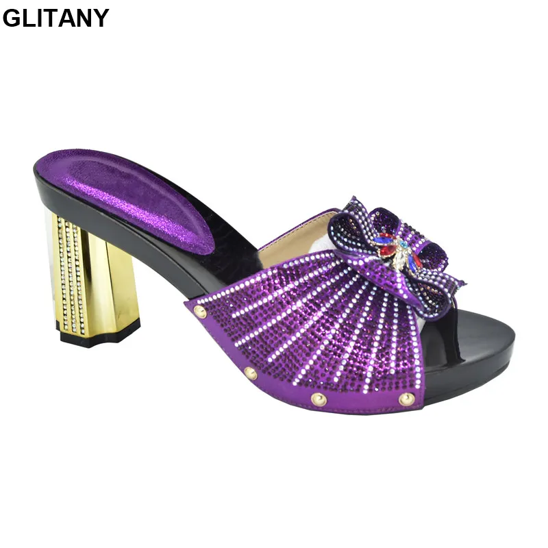

New Arrival Italian Women Shoes Slip on High Heels Rhinestone Pumps Shoes for Wedding Women Plus Size Women Shoes 43 Party Pumps