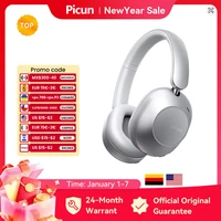 Picun F6 Active Noise Cancelling Bluetooth Headset Hi-Res ANC Head Tracking 3D Audio Wireless Headphones APP Control Low Latency