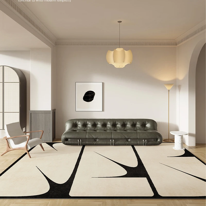 

Modern Cream Style Large Carpet Living Room Luxury Decoration Rug for Bedroom Children's Study Mat Thickened Plush Floor Mat