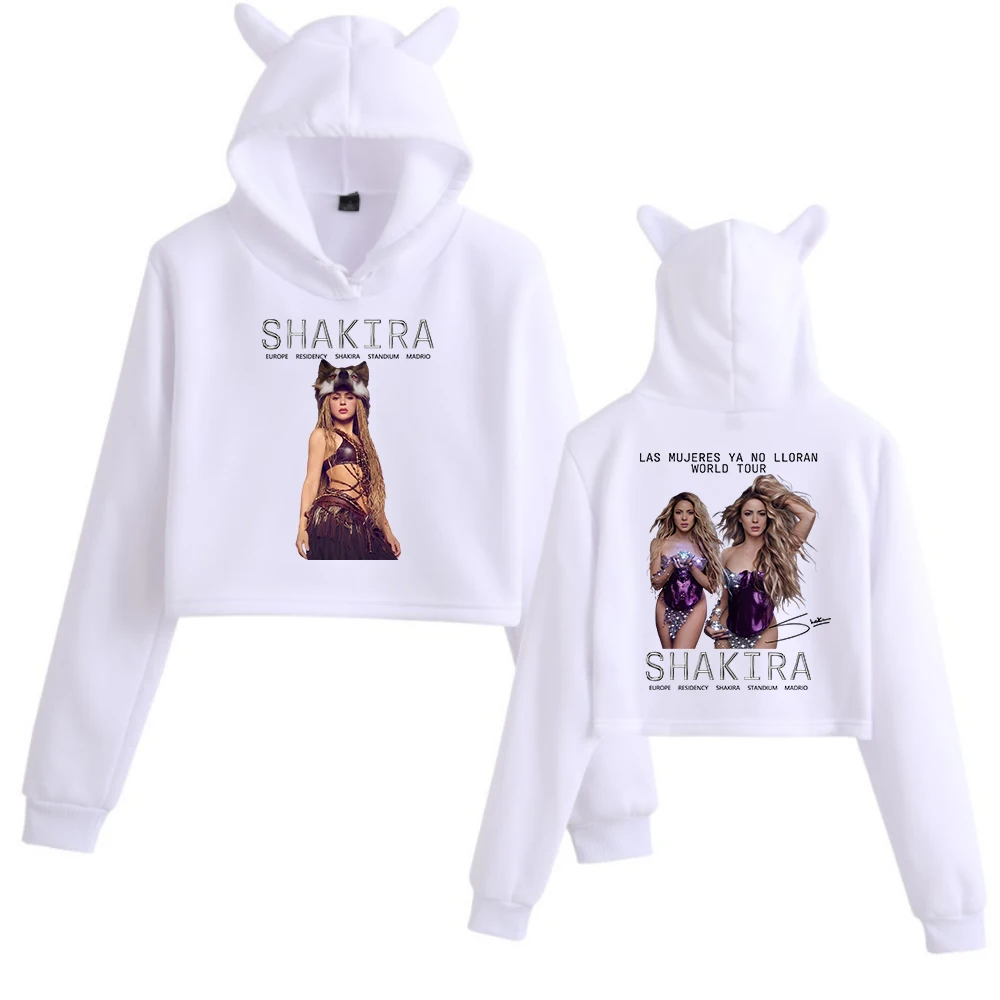 Shakira Las Mujeres Ya No Lloran World Tour 2026 Cat Ear Hoodie Women Long Sleeve Girls Fashion Hoodie 2
