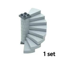 MOC City Friends House with DIY Building Accessories and Garden Features (Spiral staircase C)