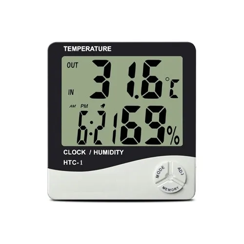 

Yopigo Htc-1 digital temperature humidity meter thermometer and clock