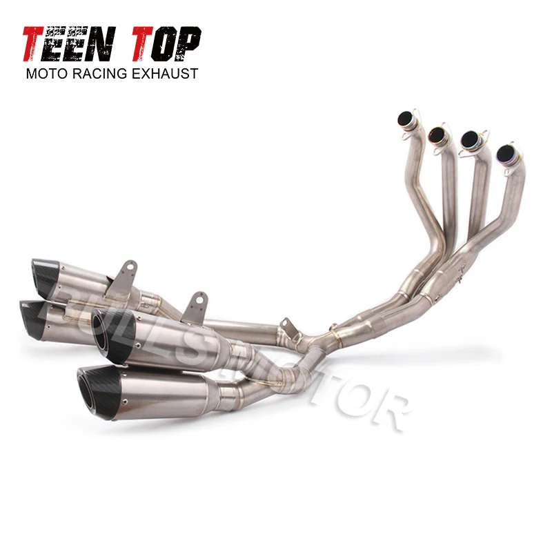 Full System Motorcycle Exhaust Modified Muffler Titanium Alloy Front Middle Link Pipe For Kawasaki Z1000 Z1000SX 2010 - 2019 - Image 6