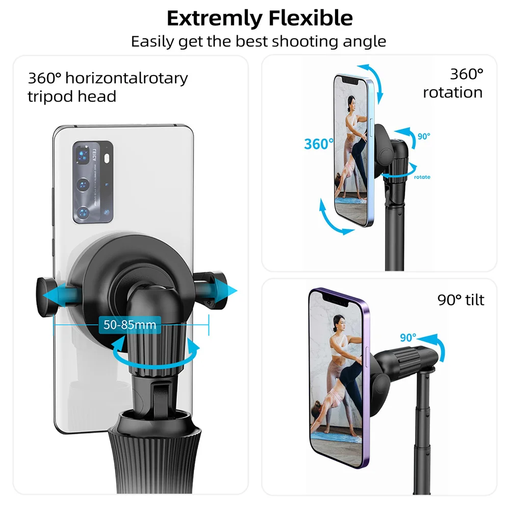 2024 Magnetic Selfie Stick Phone Tripod w Remote Extend Cell Phone Tripod Stand For MagSafe iPhone 15 14 13 12 XIAOMI SAMSUNG