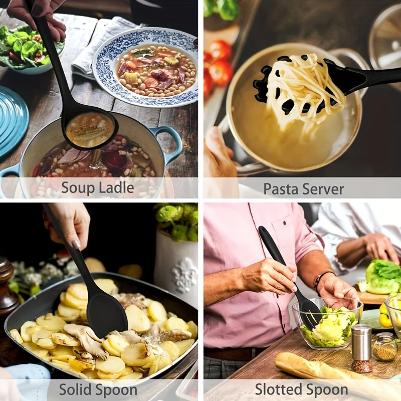 Premium 7-Piece Non-Stick Silicone Kitchen Utensil Collection