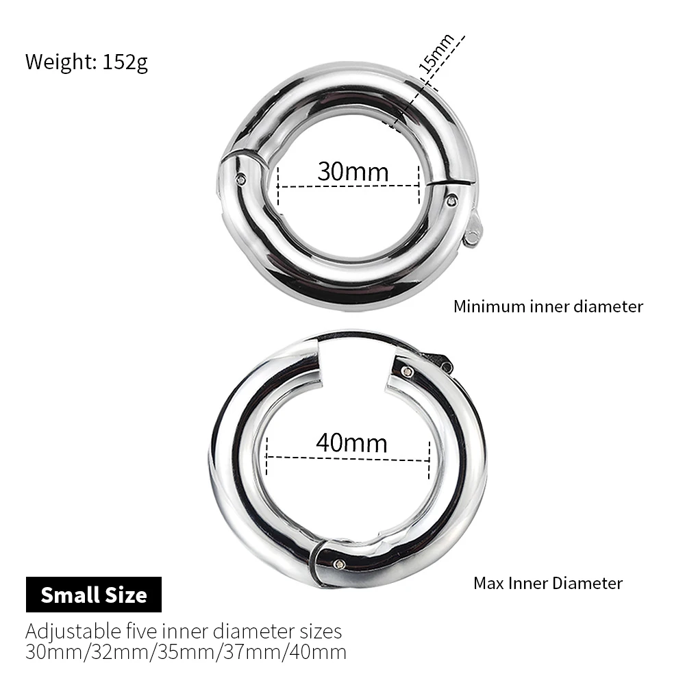 Metal Sperm Locking Ring Adjustable Weight-Bearing Ring Exercise Ejaculation Delay Scrotal Restraint Adult Cock Supplies