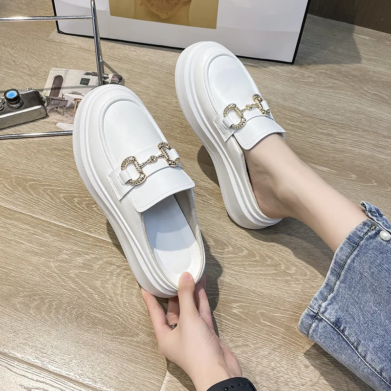 Summer Women's Slippers, Baotou Slippers, New Sandals, Versatile Flat Shoes, Fashion Muller Shoes, Thick Soles Slippers Women