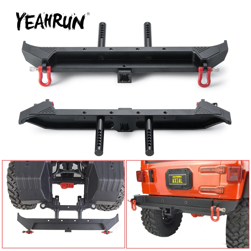 

Металлический задний бампер YEAHRUN с буксировочным крючком для Axial SCX10 III AXI03006, Гладиатор AXI03007 Wrangler 1/10, детали для обновленного радиоуправляемого гусеничного автомобиля