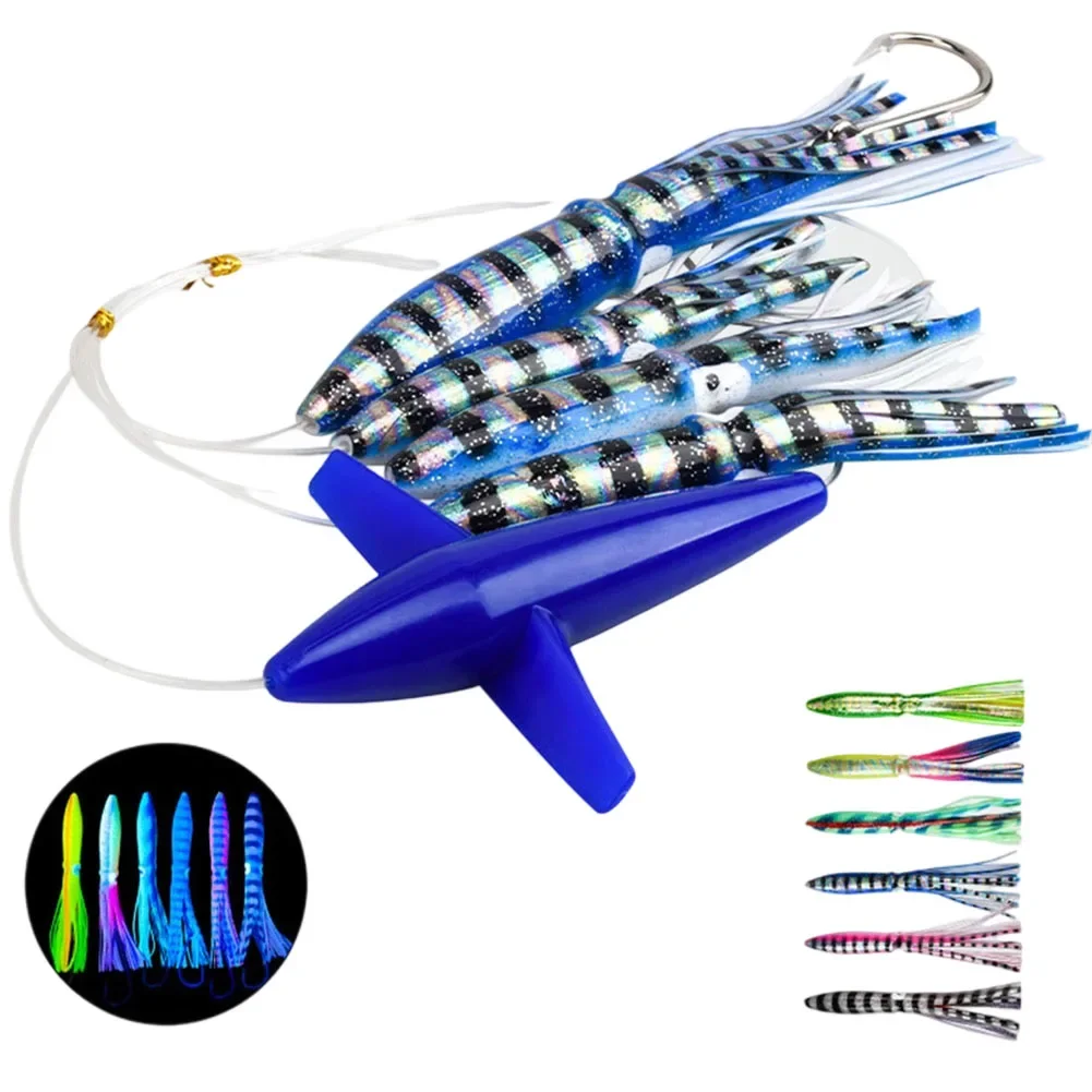 Big Game Fishing Lure Rigged Feather Trolling Lure Squid Tuna Daisy Chain Saltwater Artificial Bait Pesca Fishing Tackle Parts - 3
