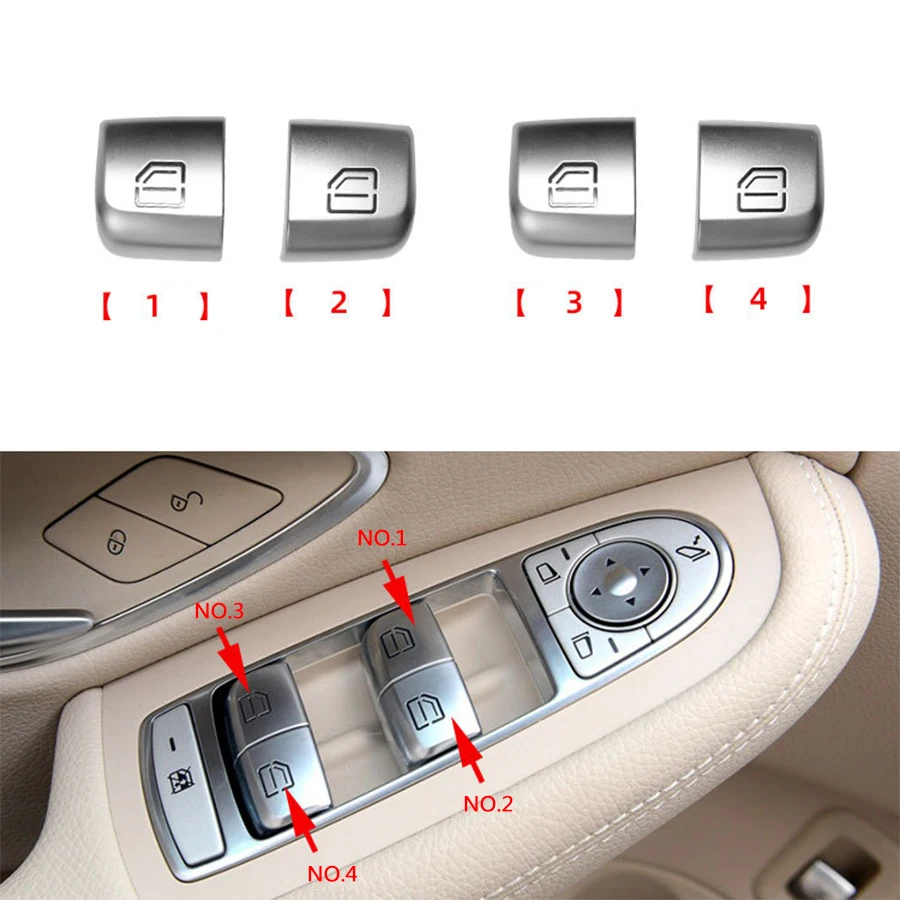 Car Window Switch Repair Button Caps Auto Door Windows Glass Lift Control Switch For Mercedes