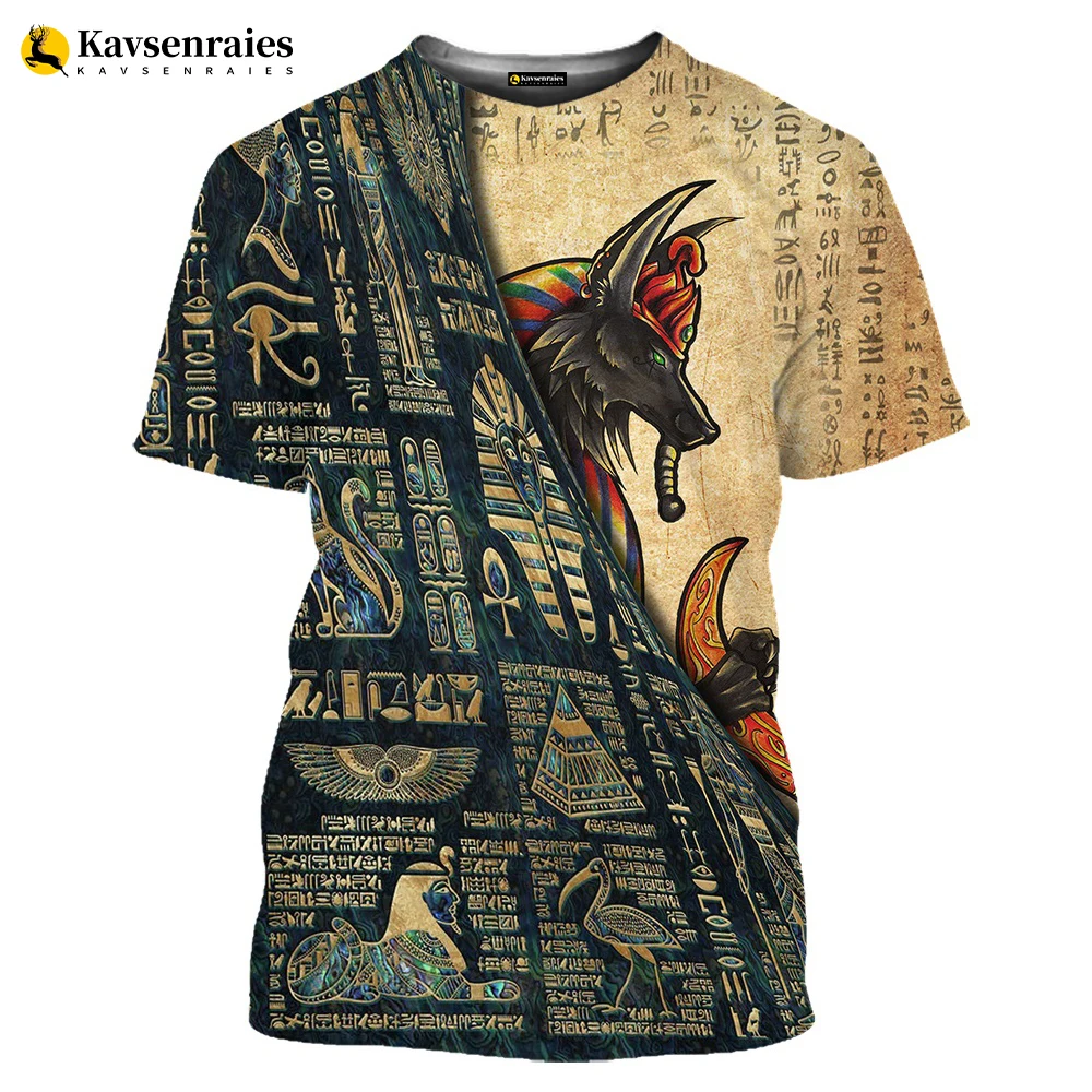 

2023 Ancient Egyptian Horus 3D Print T-shirt God Eye of Egypt Pharaoh Anubis Graphics T Shirt Men Women Casual Streetwear Tops