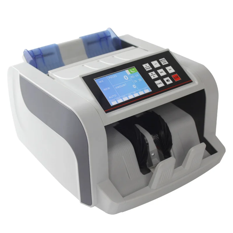 PKR/EUR/IQD/TRY/INR Mix Value Money Counting Machine Voice Broadcast Banknote Bill Sorter Fake Currency Detector Dual Screen