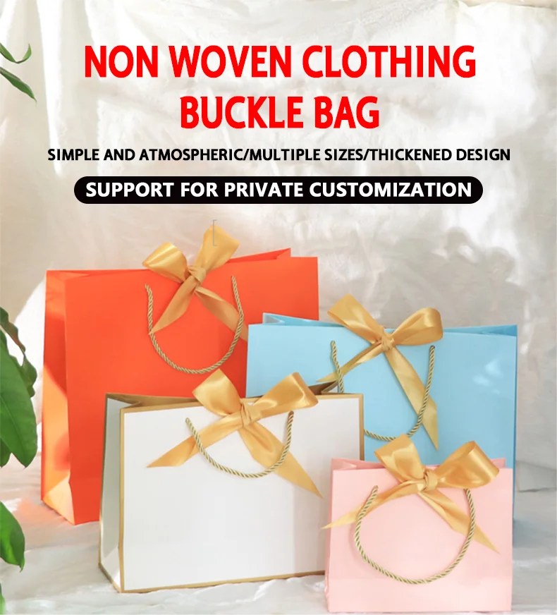 10 PCS Paper Bags Jewelry Clothing Store Small Business Product Packaging Wedding Gift Perfume Bow Tote Bag Printable Logo 1 S67f45a4da56b4d6081e3e2ba7a58101dh