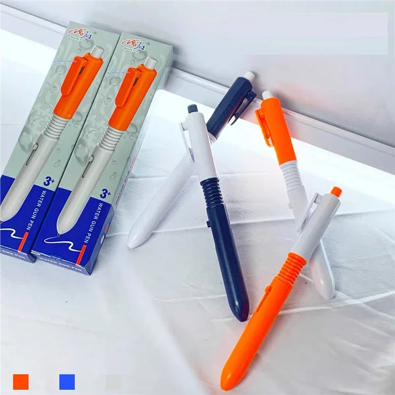 1pcs Creative Water Gun Ballpoint Pen Novelty Practical Jokes Water Spray Toys Funny Interactive Joke Toy For Kids Gift