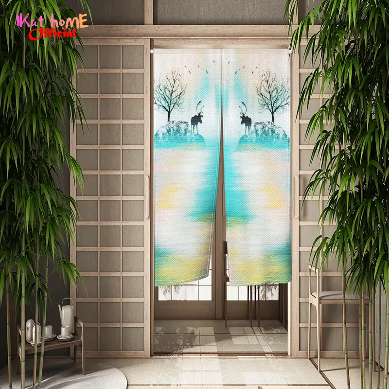 Ombre Elk Blackout Curtains Window Curtains For Living Room Bedroom Kitchen Door Doorways Curtain Elegant Boho Home Decoration 4