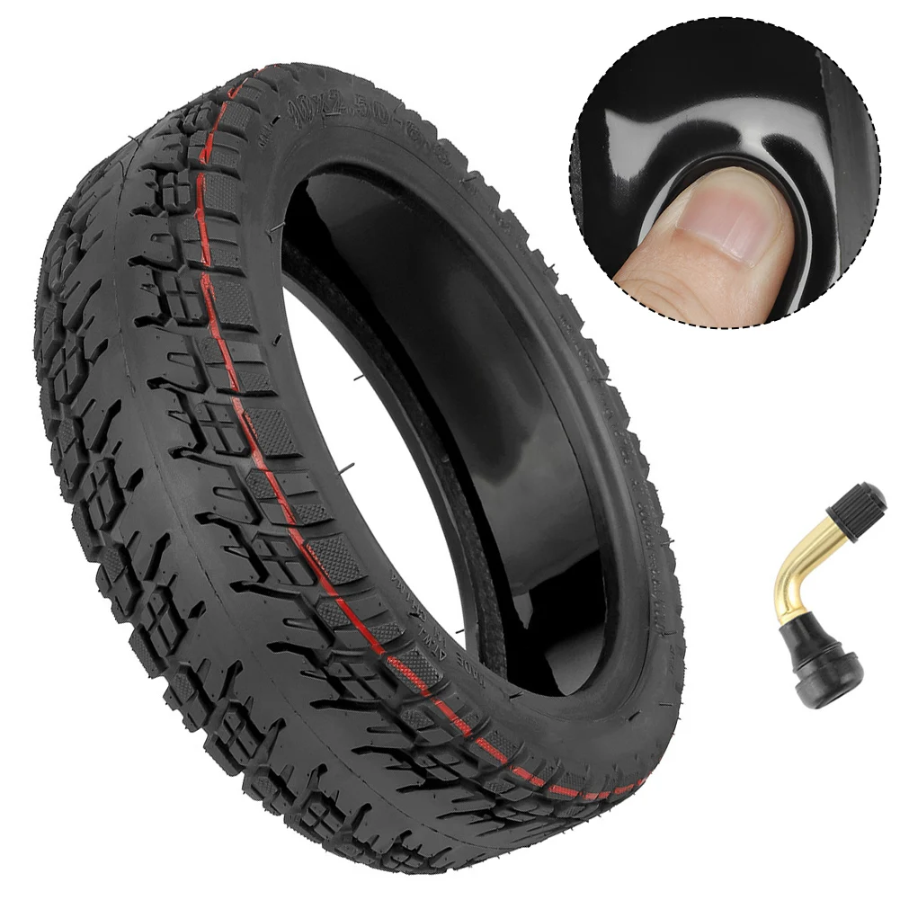 

10 Inch Off-road Tubeless Tire 10x2.50-6.5 Self-repair Tyre For Electric Scooter Replace Tires Built-in Live Glue E-Scooter Part
