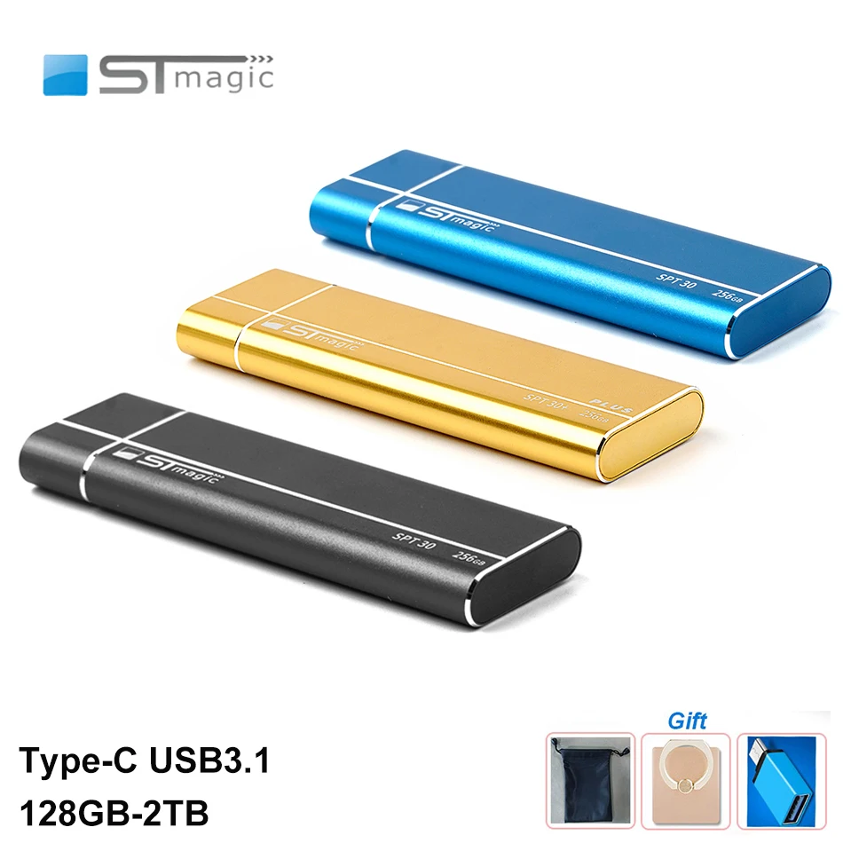 Stmagic Spt30 USB3.1 Full Metal Portable SSD 256GB 512GB 1TB 2TB External Solid State Drive Type c for laptop PC cell phone | Компьютеры и