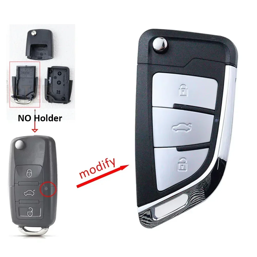Car Key Fob Case Shell Housing for Vw B5 for Volkswagen Beetle/Caddy/Passat/Golf/Jetta/Polo/Scirocco/Tiguan/Touran/Skoda/Seat key case car key shell key cover folding car key shell fob cover
