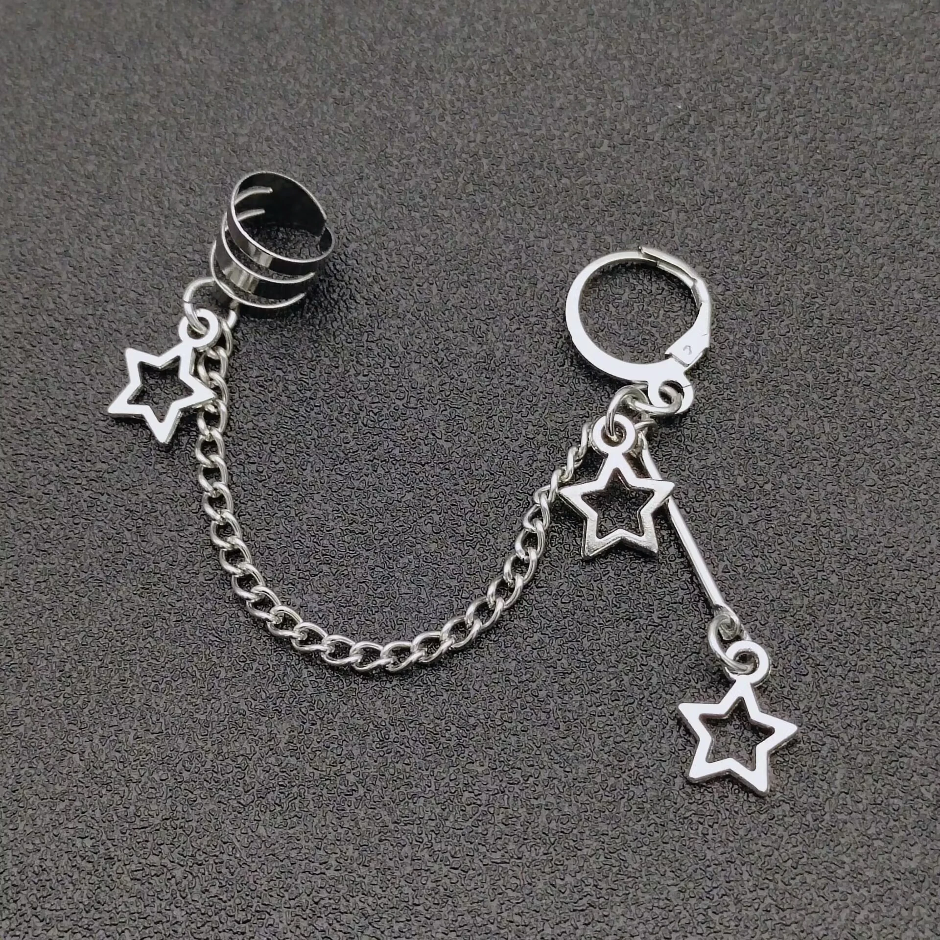 Chain Ear Clips Pendant Earrings Personalized Fashion