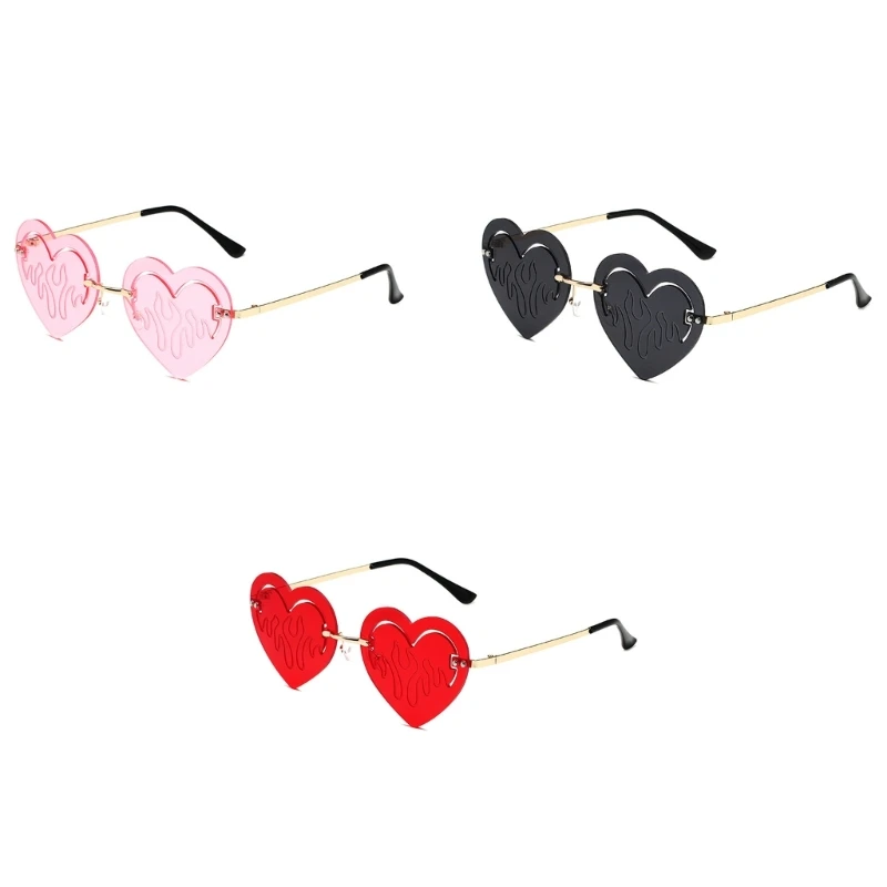 New Heart Sunglasses Halloween Heart Glasses Dripping Sunglasses Masquerade Cosplay Party Funny Eyewear
