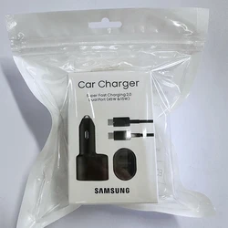 Samsung 45W Type C PD Fast Car Charger - Charger With Cable