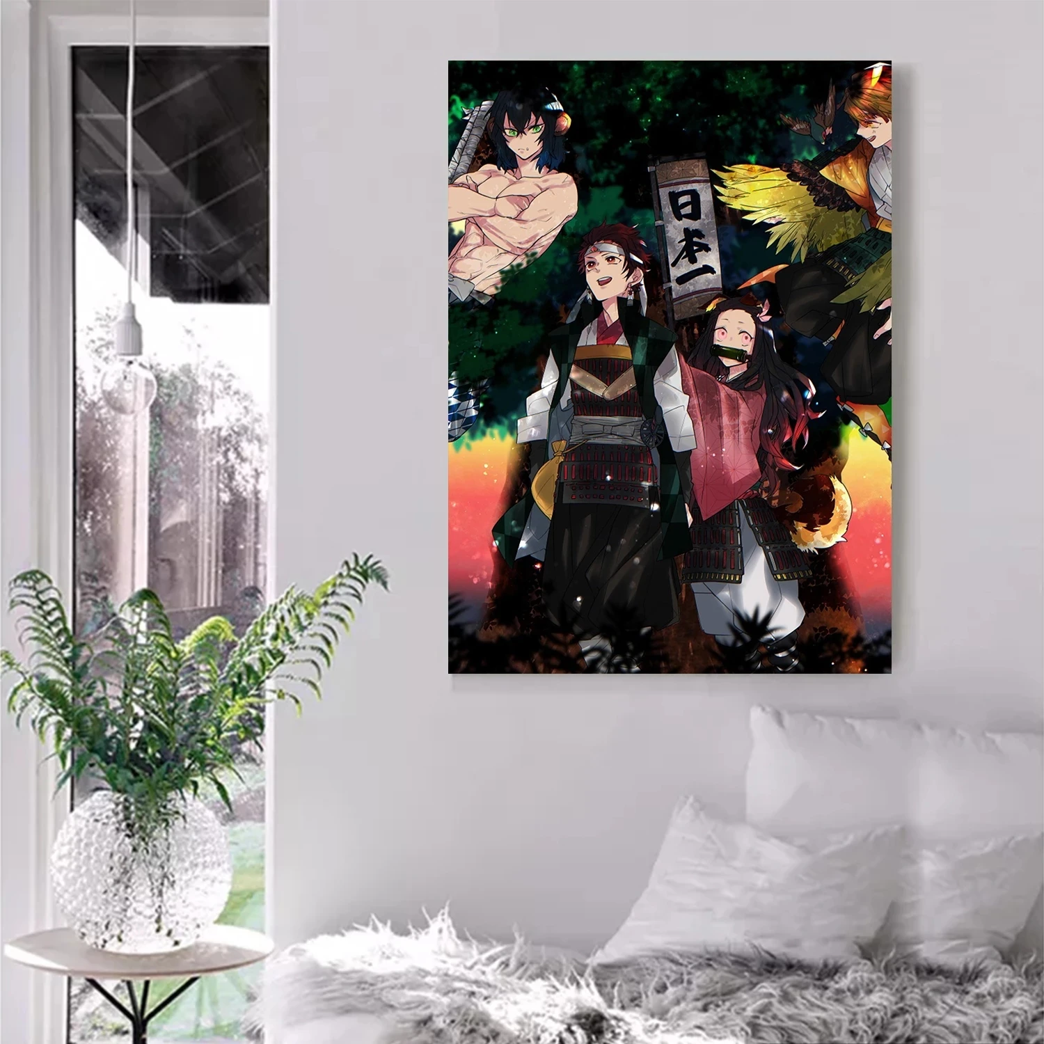 

Demon Slayer Kimetsu No Yaiba Anime Canvas Painting Decoration Wall Art Bedroom Home Living Room Decoration Print Poster