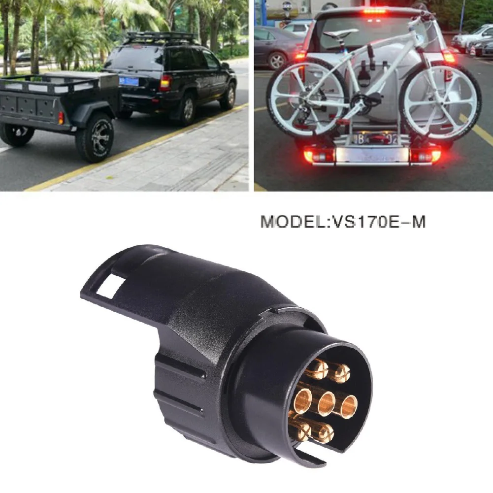 12V 7 Pin To 13 Pin Plug Adapter Trailer Connector Towbar Towing Waterproof Plugs Socket Adapter Car Truck Caravan Accessories