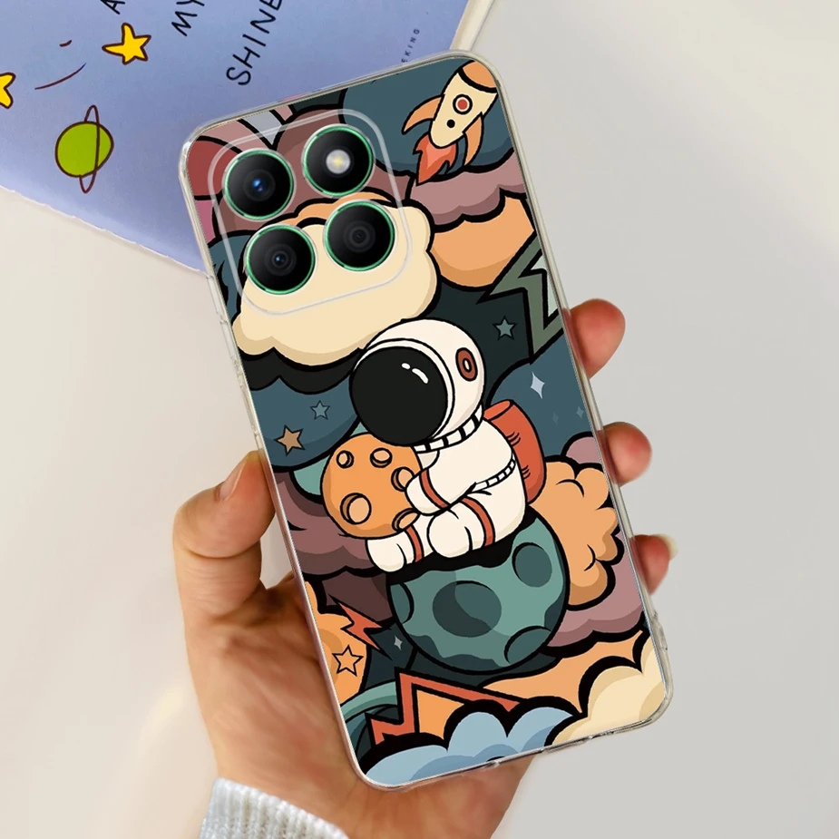 Luxury Painted Clear Silicone Phone Case, Soft Protective Cover, Enhanced Design