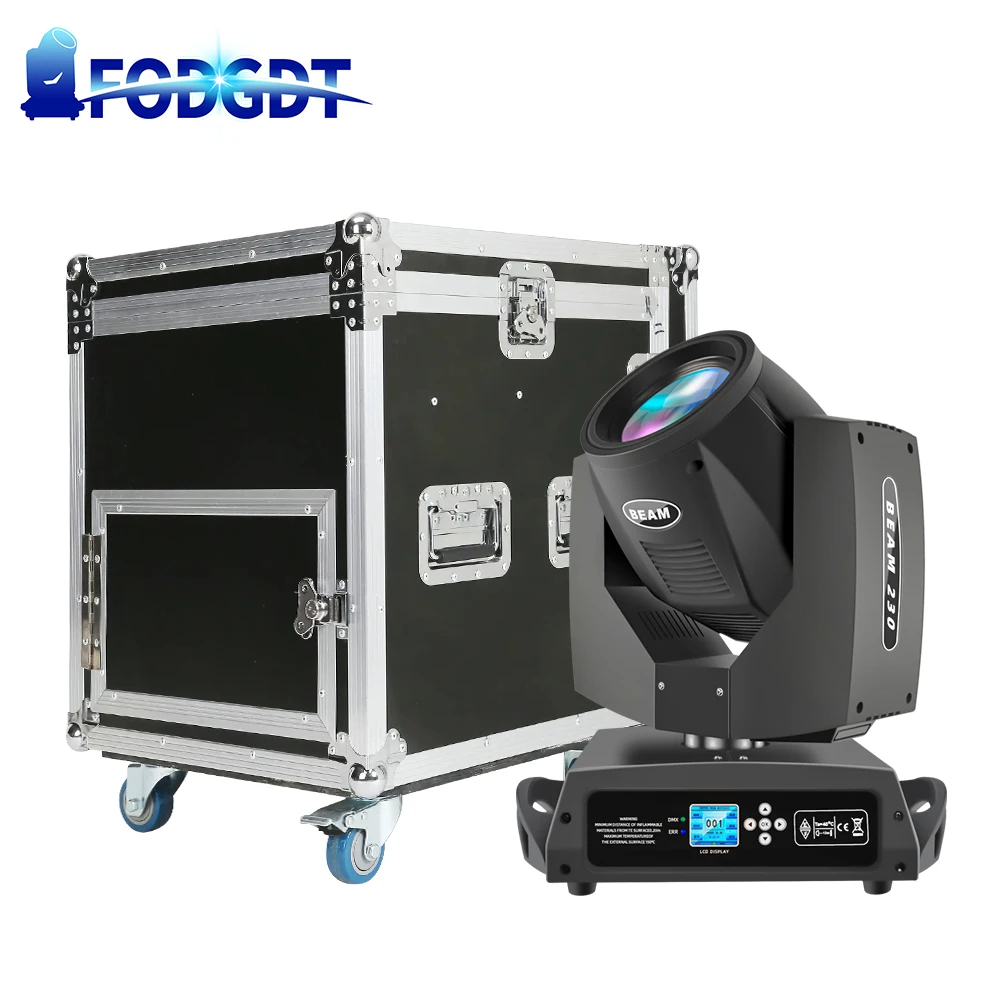 thumbnail image 1 of Luces de haz 7R de 230 W con cabezal móvil Gobo Prism con estuche de vuelo Control DMX Iluminación de foco profesional para bodas Disco DJ Bar Escenario, 1 of 4