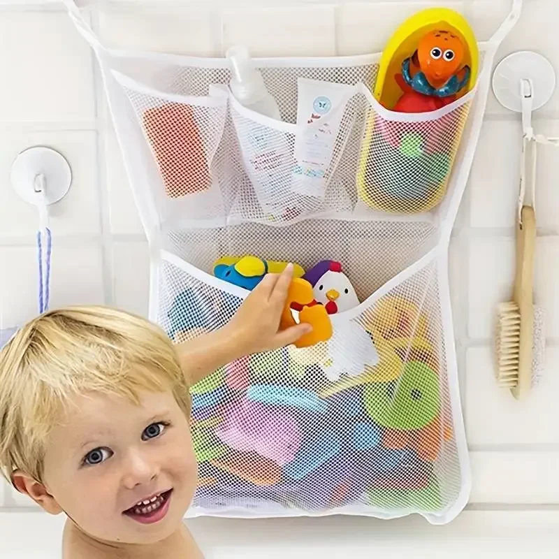 Baby Bath Toy Storage Mesh Bag with Suction Cups 1