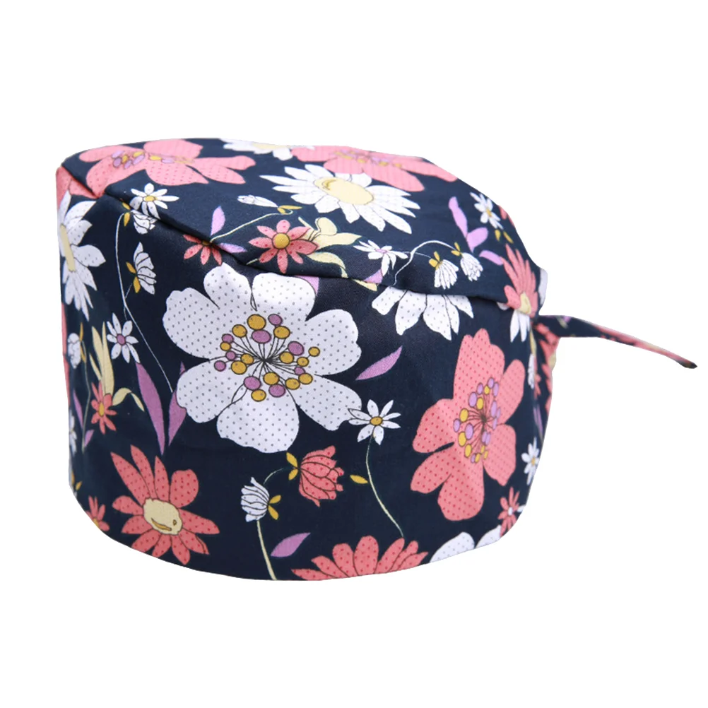 

Fashion Doctor Nurse Printed Working Comfortable Strap Hat Fashion Headdress Cotton Hat