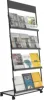 Magazine Rack,Floor-Standing 4-Layer with Wheels,Brochure Display Stand,High-hardness metal for Exhibitions, Office 1