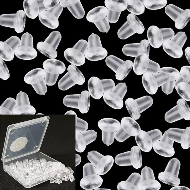 500pcs Soft Silicone Rubber Earring Back Stoppers for Stud Earrings DIY  Earring Findings Accessories Bullet Ear Plugs Wholesale